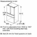 Siemens KF96RSBEA Freestanding French Door Fridge Freezer