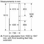 Siemens KF96RSBEA Freestanding French Door Fridge Freezer