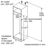 Bosch KIR81VFE0G 177cm Built In Fridge