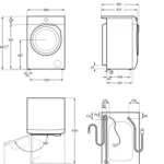 AEG LFR62844B 8kg 1400rpm Freestanding Washing Machine