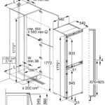 AEG OSC6T185ES 177cm Built In Fridge Freezer