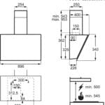 AEG DVX5961HB 90cm Angled Extractor Hood
