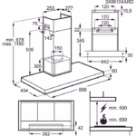 AEG GB67D91HB 90cm Chimney Extractor Hood