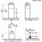 AEG GB97D91AB 90cm Chimney Extractor Hood