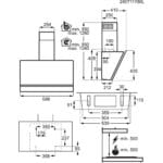 AEG NDV8761CT 60cm Angled Extractor Hood