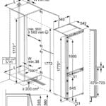 AEG NSC7G181DS 177cm Built In Fridge Freezer