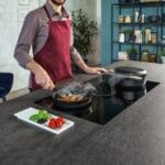 Elica NT-SWH-EVO-BL Switch EVO RC 83cm Recirculating Vented Induction Hob in Black Glass