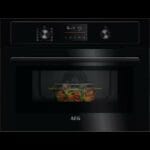 AEG KOX36506GB 5000 Series Built In Microwave Oven With CombiAir In Black