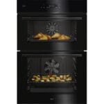 AEG NPE7C61B 6000 Series Catalytic Built In Double Oven With Surround Cook In Black