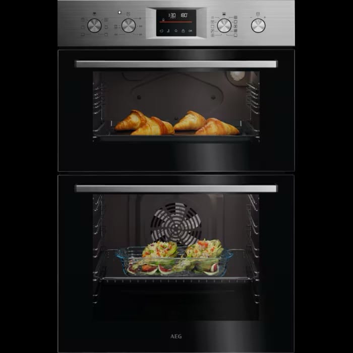 AEG OU5CP40M 6000 Series Catalytic Built In Double Oven With Surround Cook In Stainless Steel