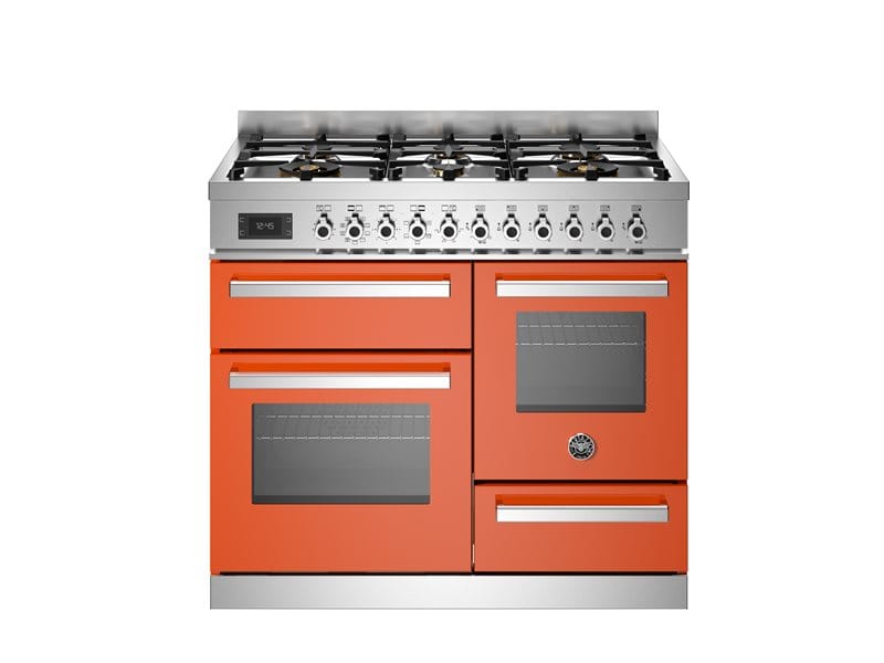 Bertazzoni PRO106L3EART2 110cm Induction Triple Oven Range Cooker In Orange
