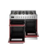 Bertazzoni PRO106L3EROT2 100cm Dual Fuel Triple Oven Range Cooker In Red