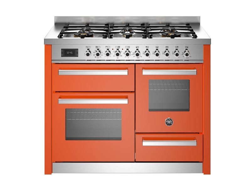 Bertazzoni PRO116L3EART2 110cm Dual Fuel Triple Oven Range Cooker In Orange
