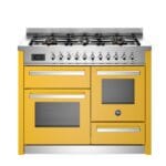 Bertazzoni PRO116L3EGIT2 110cm Dual Fuel Triple Oven Range Cooker In Yellow