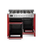 Bertazzoni PRO116L3EROT2 110cm Dual Fuel Triple Oven Range Cooker In Red