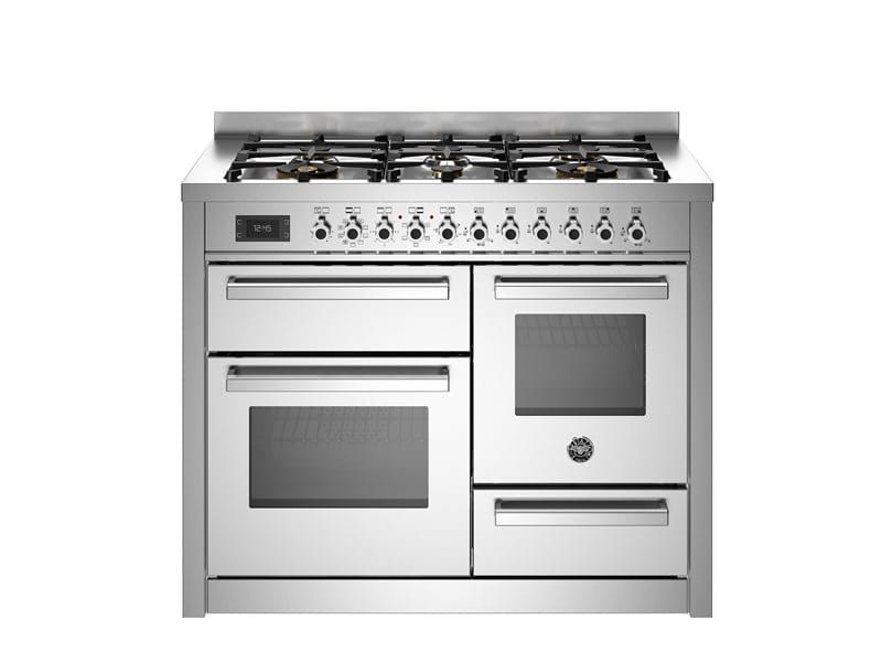 Bertazzoni PRO116L3EXT2 110cm Dual Fuel Triple Oven Range Cooker In Stainless Steel