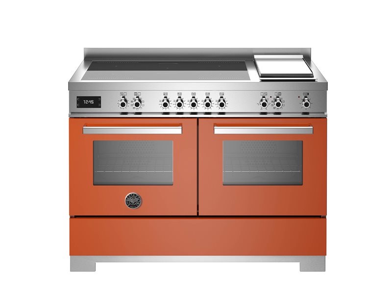 Bertazzoni PRO125I2EART2 120cm Induction Double Oven Range Cooker In Orange
