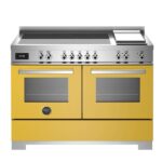 Bertazzoni PRO125I2EGIT2 120cm Induction Double Oven Range Cooker In Yellow