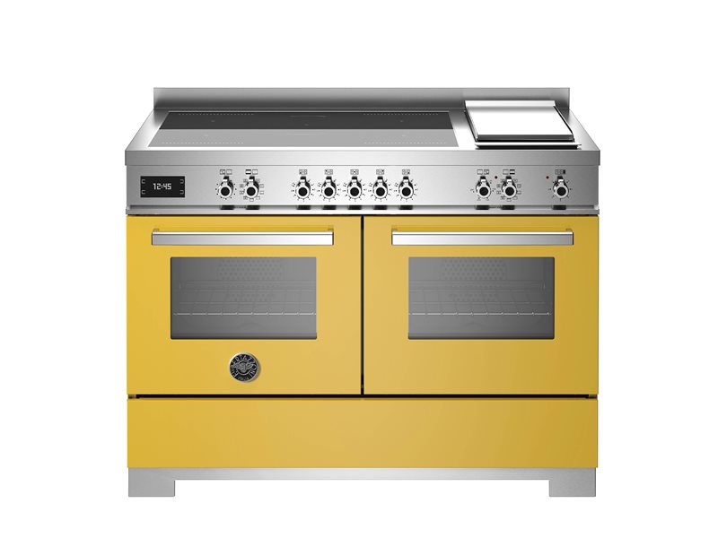 Bertazzoni PRO125I2EGIT2 120cm Induction Double Oven Range Cooker In Yellow