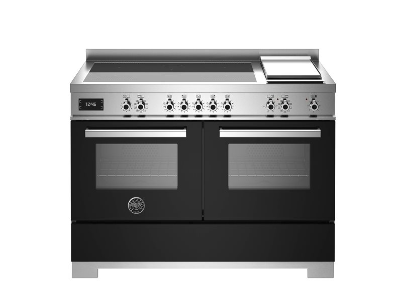 Bertazzoni PRO125I2ENET2 120cm Induction Double Oven Range Cooker In Black