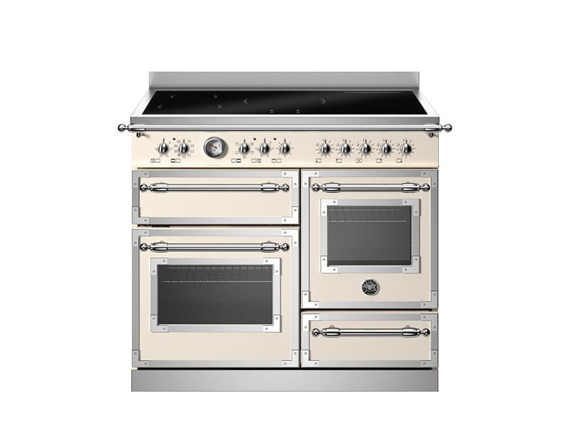 Bertazzoni HER105I3EAVT2 Heritage Series 100cm Induction Triple Oven Range Cooker In Ivory