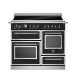Bertazzoni HER105I3ENET2 Heritage Series 100cm Induction Triple Oven Range Cooker In Matt Black