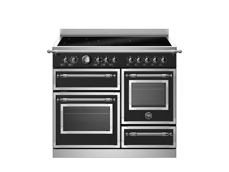 Bertazzoni HER105I3ENET2 Heritage Series 100cm Induction Triple Oven Range Cooker In Matt Black