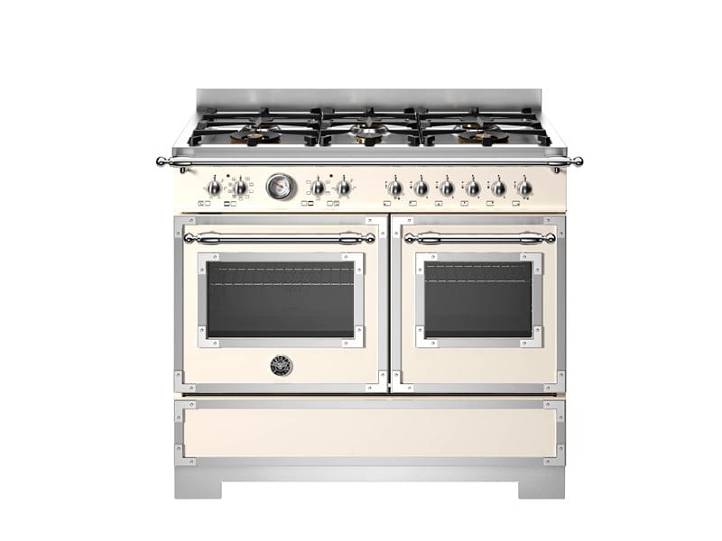 Bertazzoni HER106L2EAVT2 Heritage Series 100cm Dual Fuel Double Oven Range Cooker In Ivory
