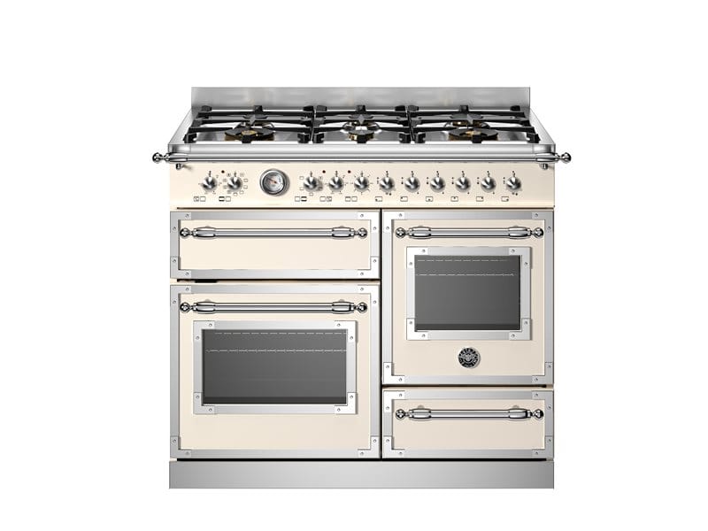 Bertazzoni HER106L3EAVT2 Heritage Series 100cm Dual Fuel Triple Oven Range Cooker In Ivory