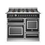 Bertazzoni HER106L3ENET2 Heritage Series 100cm Dual Fuel Triple Oven Range Cooker In Matt Black