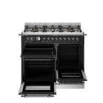Bertazzoni HER106L3ENET2 Heritage Series 100cm Dual Fuel Triple Oven Range Cooker In Matt Black