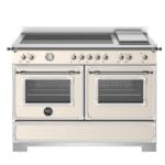Bertazzoni HER125I2EAVT2 Heritage Series 120cm Induction Double Oven Range Cooker In Ivory