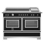 Bertazzoni HER125I2ENET2 Heritage Series 120cm Induction Double Oven Range Cooker In Matt Black