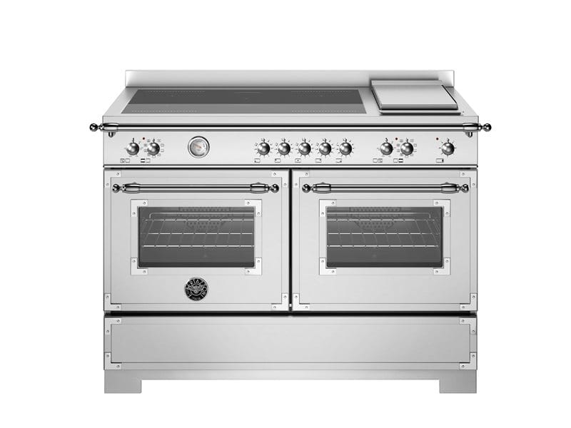 Bertazzoni HER125I2EXT2 Heritage Series 120cm Induction Double Oven Range Cooker In Stainless Steel