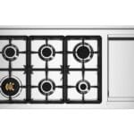 Bertazzoni HER126G2EAVT2 Heritage Series 120cm Dual Fuel Double Oven Range Cooker In Ivory