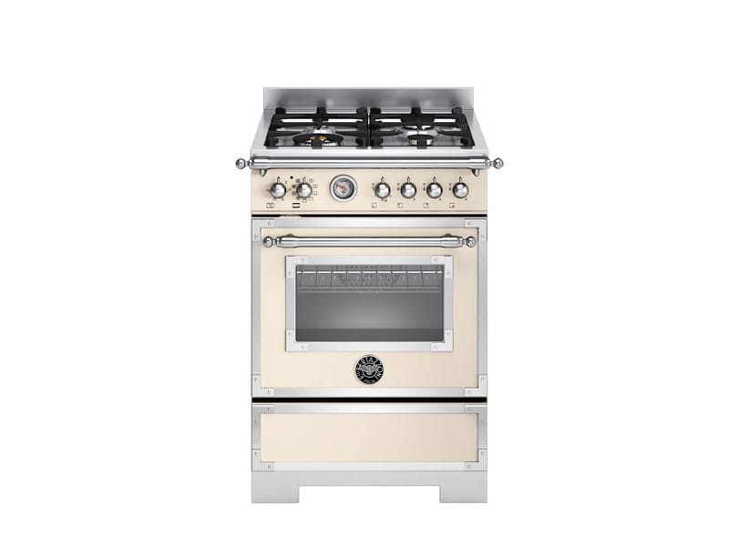 Bertazzoni HER64L1EAVT2 Heritage Series 60cm Dual Fuel Range Cooker In Ivory