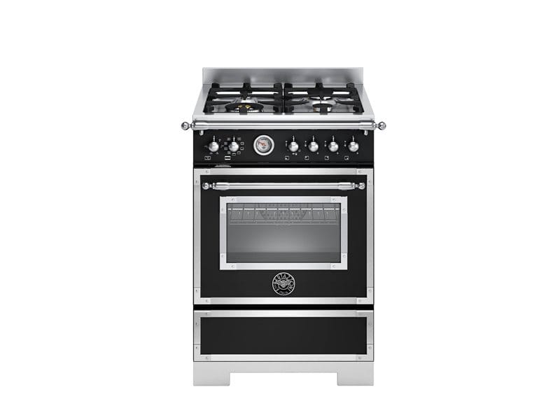 Bertazzoni HER64L1ENET2 Heritage Series 60cm Dual Fuel Range Cooker In Matt Black
