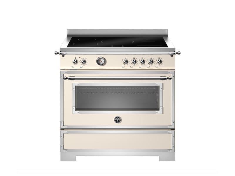 Bertazzoni HER95I1EAVT2 Heritage Series 90cm Induction Single Oven Range Cooker In Ivory