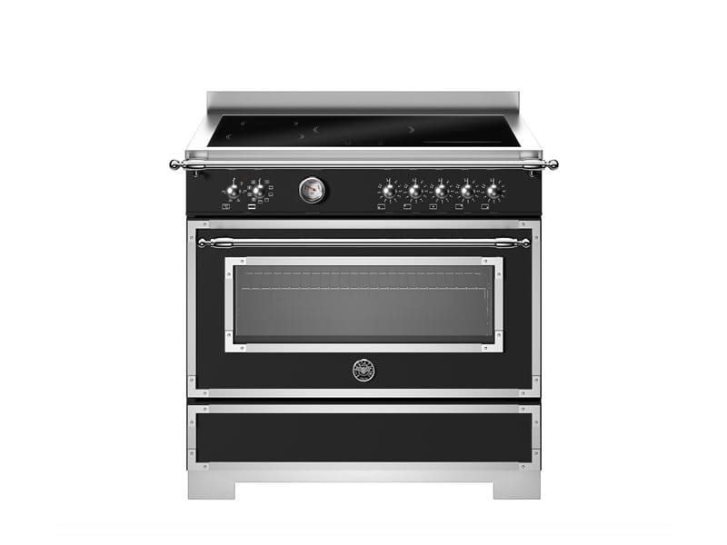 Bertazzoni HER95I1ENET2 Heritage Series 90cm Induction Single Oven Range Cooker In Matt Black