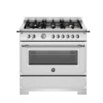 Bertazzoni HER96L1EXT2 Heritage Series 90cm Dual Fuel Single Oven Range Cooker In Stainless Steel