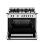 Bertazzoni HER96L1EXT2 Heritage Series 90cm Dual Fuel Single Oven Range Cooker In Stainless Steel