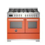 Bertazzoni PRO106L2EART2 100cm Dual Fuel Double Oven Range Cooker In Orange