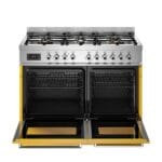 Bertazzoni PRO106L2EGIT2 Professional Series 100cm Dual Fuel Double Oven Range Cooker In Yellow