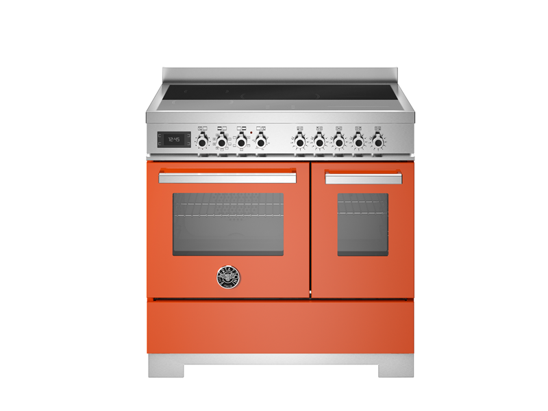 Bertazzoni PRO95I2EART2 Professional Series 90cm Induction Double Oven Range Cooker In Orange