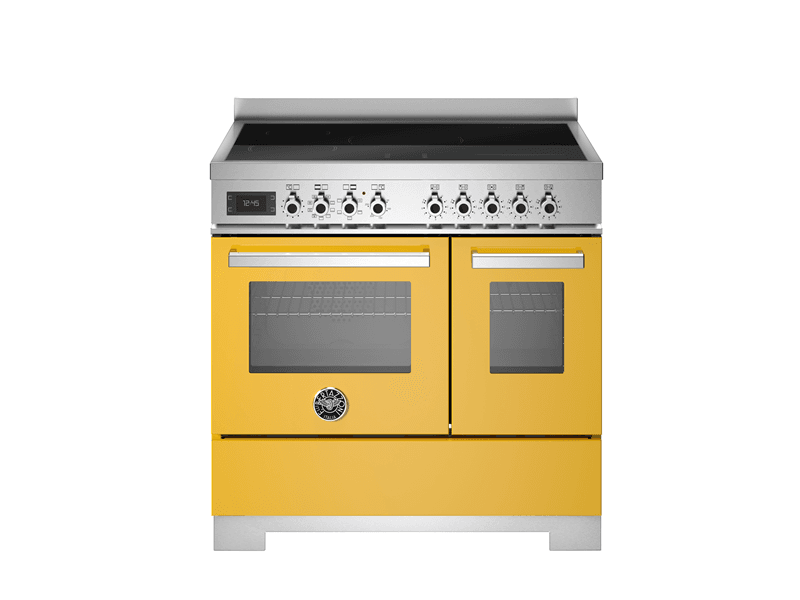Bertazzoni PRO95I2EGIT2 Professional Series 90cm Induction Double Oven Range Cooker In Yellow