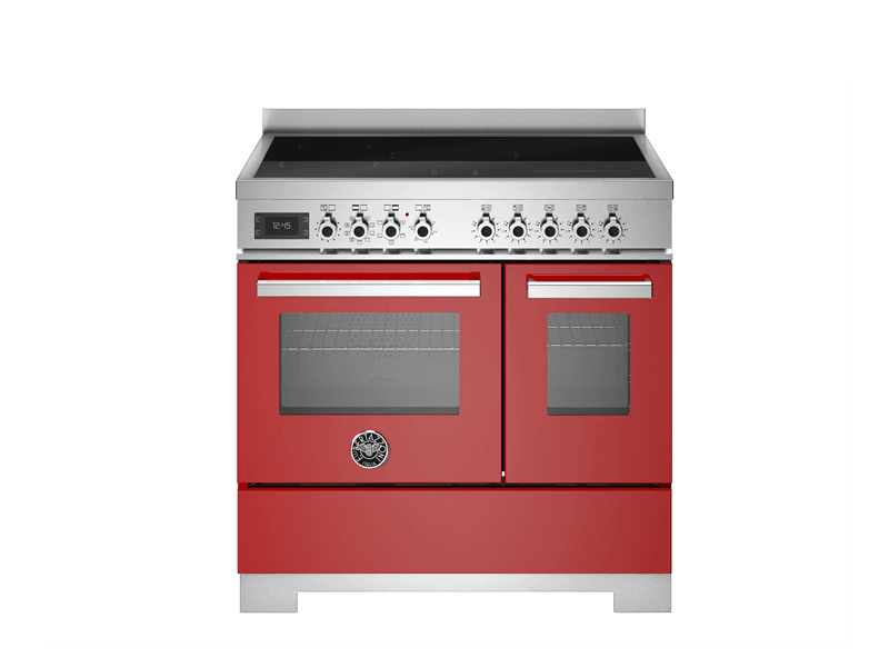 Bertazzoni PRO95I2EROT2 Professional Series 90cm Induction Double Oven Range Cooker In Red