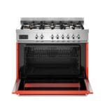 Bertazzoni PRO96L1EART2 Professional Series 90cm Dual Fuel Single Oven Range Cooker In Orange