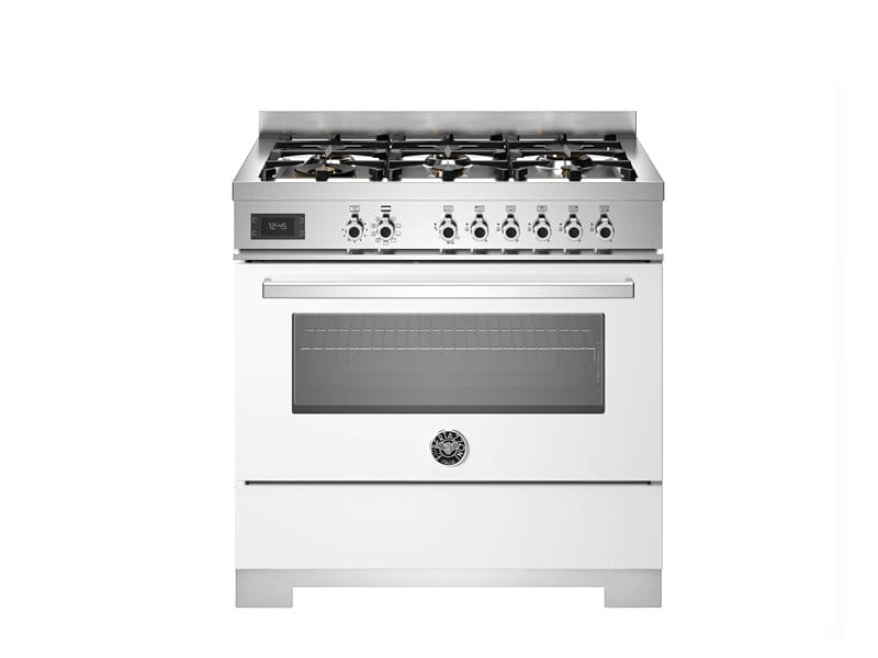 Bertazzoni PRO96L1EBIT2 Professional Series 90cm Dual Fuel Single Oven Range Cooker In White