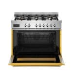 Bertazzoni PRO96L1EGIT2 Professional Series 90cm Dual Fuel Single Oven Range Cooker In Yellow