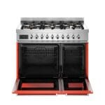 Bertazzoni PRO96L2EART2 Professional Series 90cm Dual Fuel Double Oven Range Cooker In Orange
